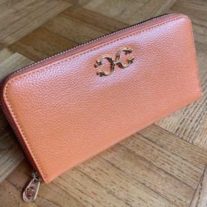 C Wonder - Medium Zip Around Medium Orange Wallet